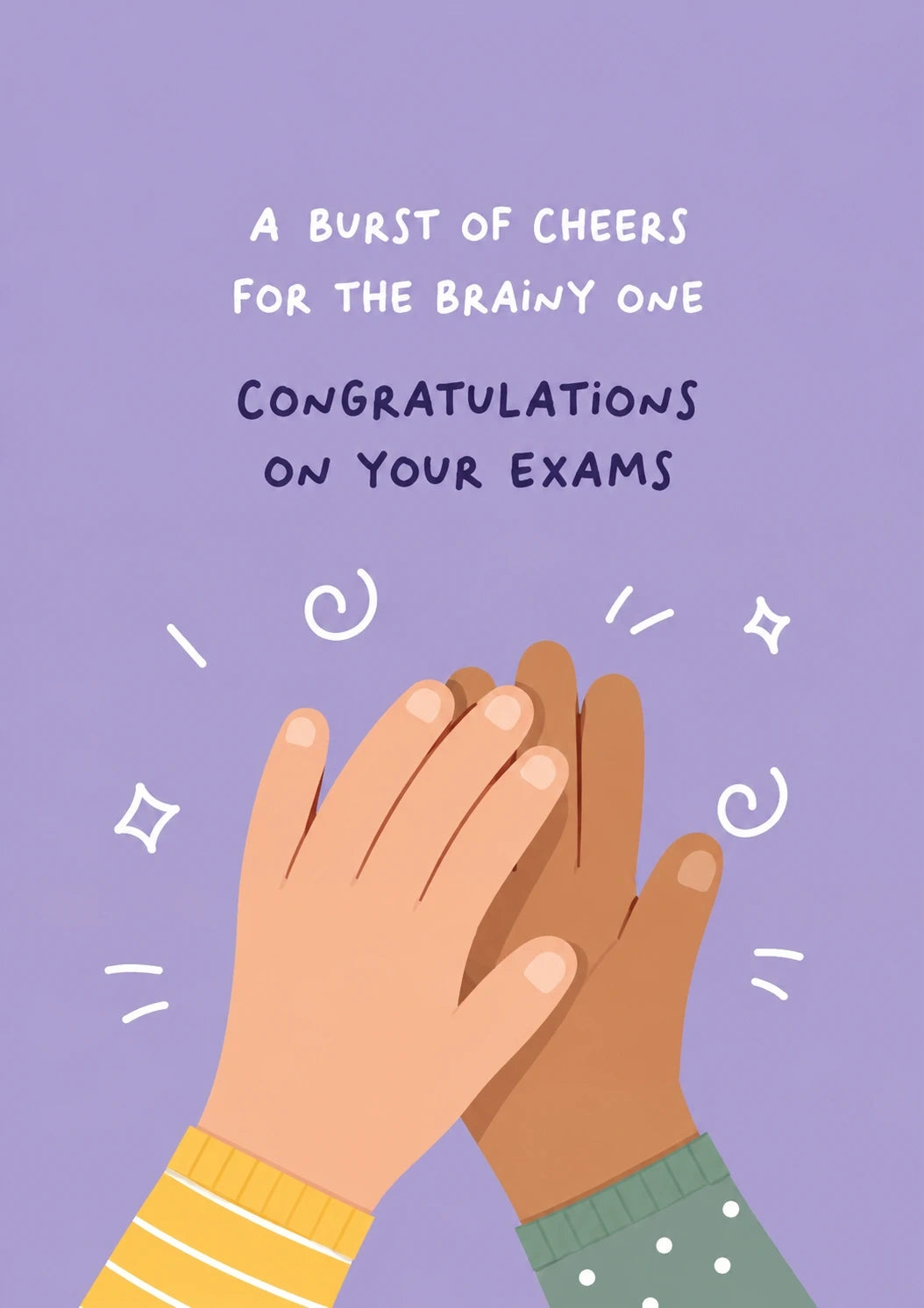 Congratulations - Personalised Card — with punch holes