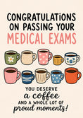 Load image into Gallery viewer, Funny Coffee Mugs Passing Medical Exams Congratulations Card
