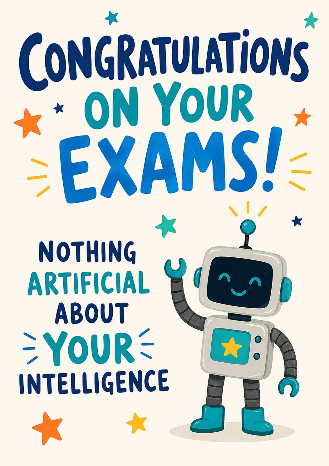 Congratulations - Personalised Card — with punch holes
