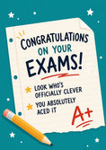 Load image into Gallery viewer, Funny Lined Notepad Aced It Congratulations Card

