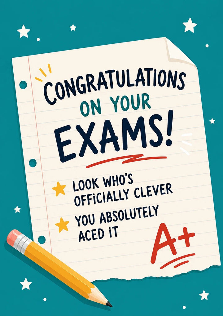 Funny Lined Notepad Aced It Congratulations Card