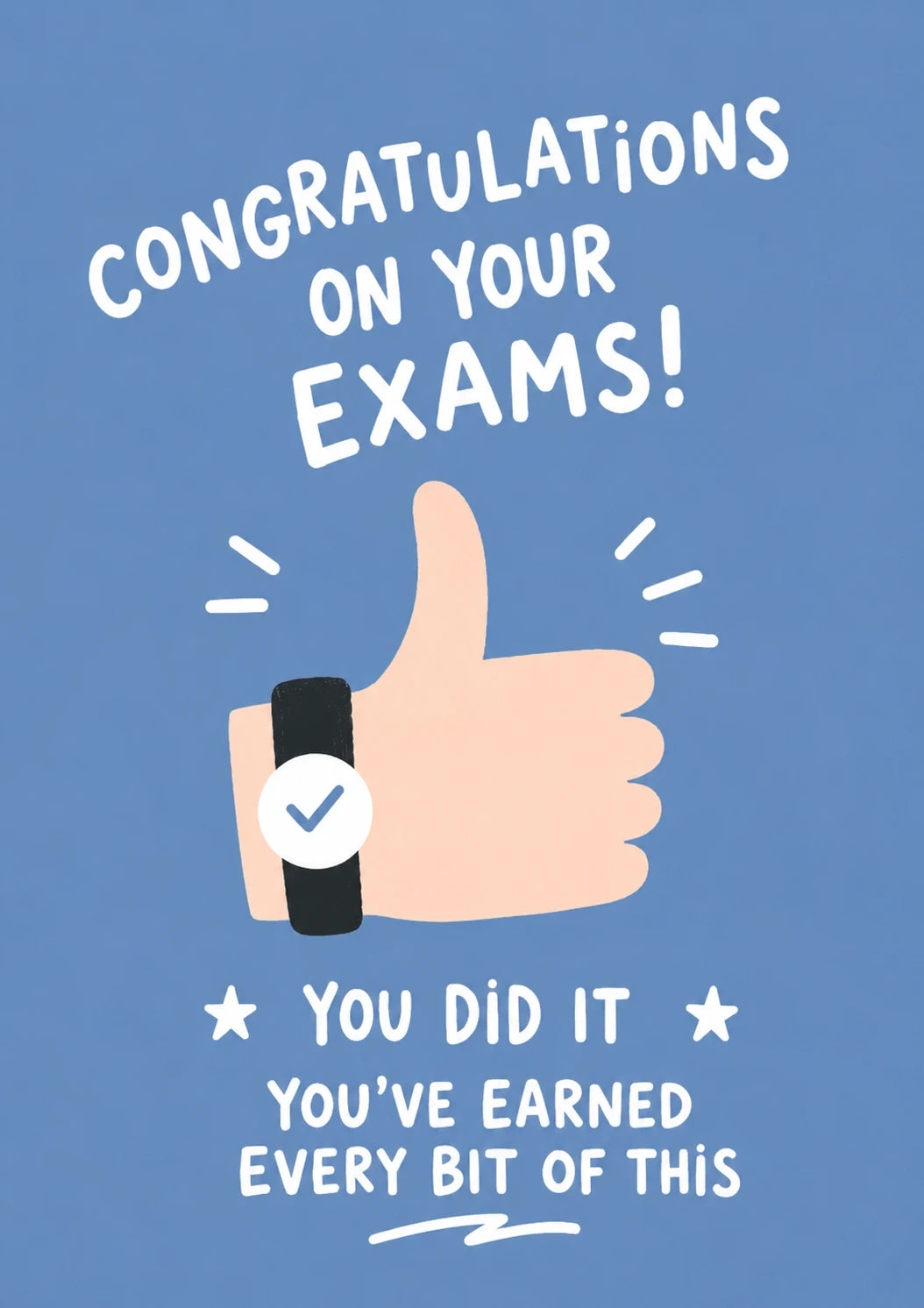 Congratulations - Personalised Card — with punch holes