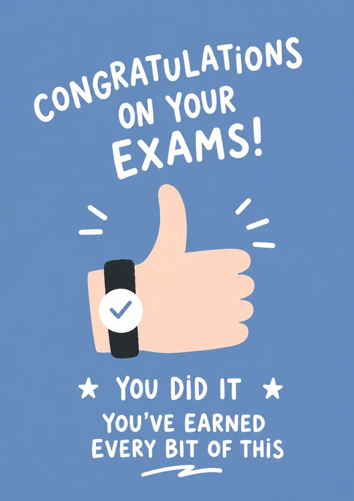Thumbs Up You Did It Congratulations Card