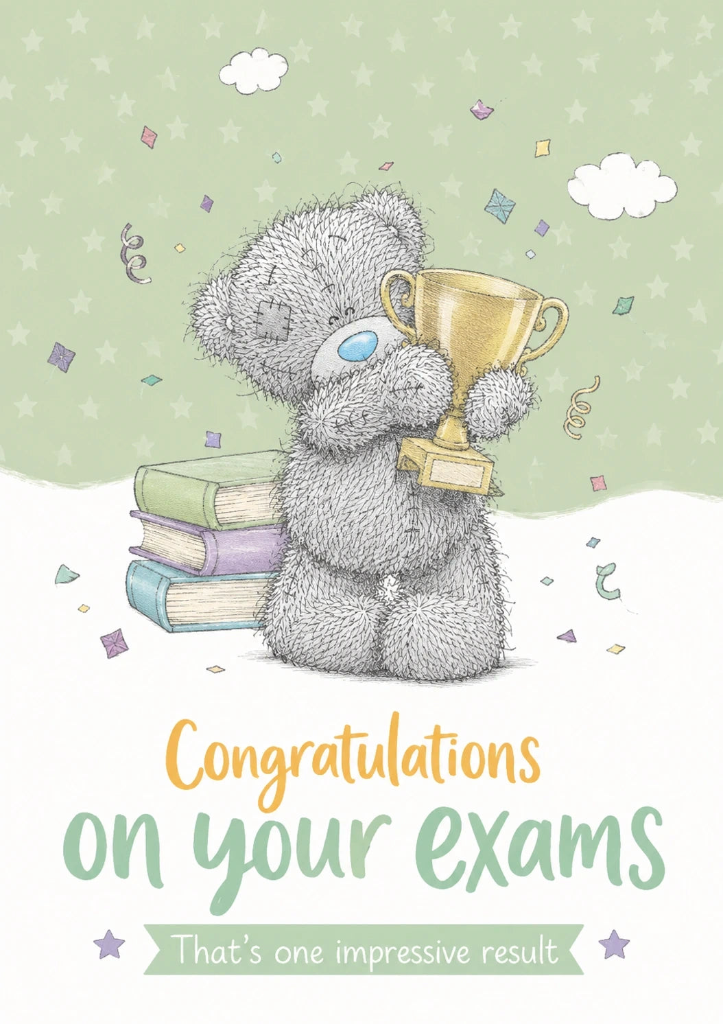 Congratulations - Personalised Card — with punch holes
