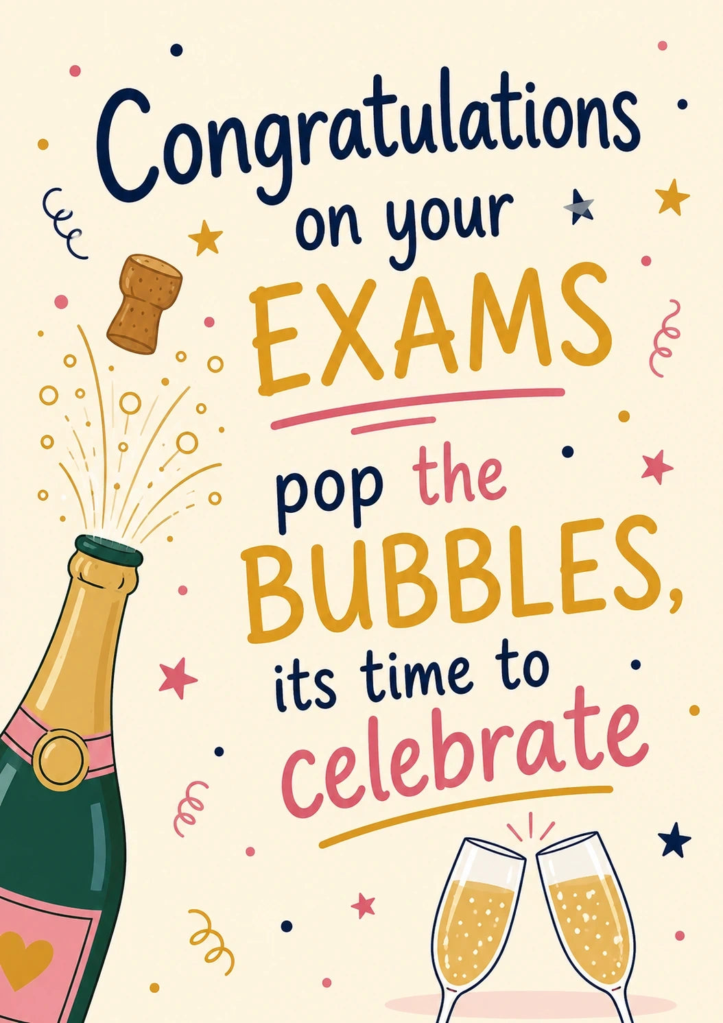 Congratulations - Personalised Card — with punch holes
