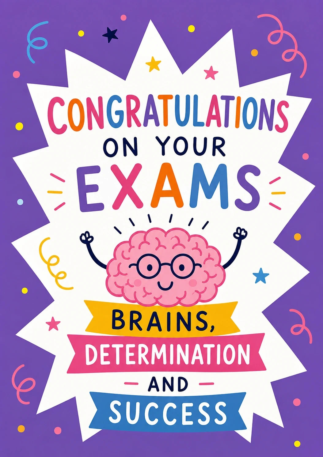 Congratulations - Personalised Card — with punch holes