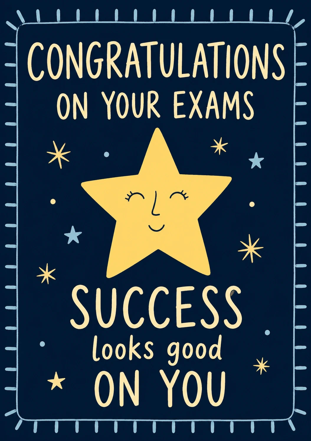 Smiling Star Success Looks Good on You Congratulations Card