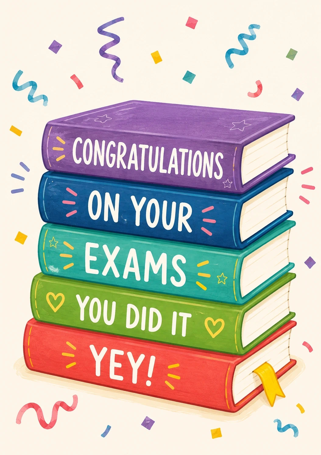 Congratulations - Personalised Card — with punch holes