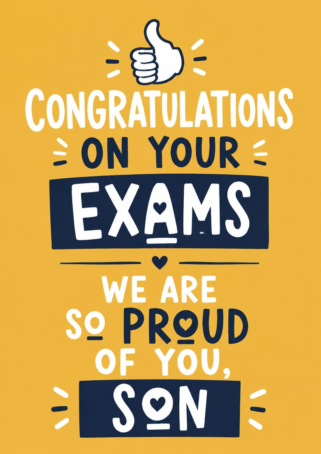 Congratulations - Personalised Card — with punch holes