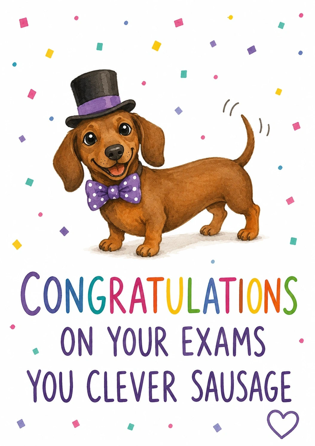 Congratulations - Personalised Card — with punch holes