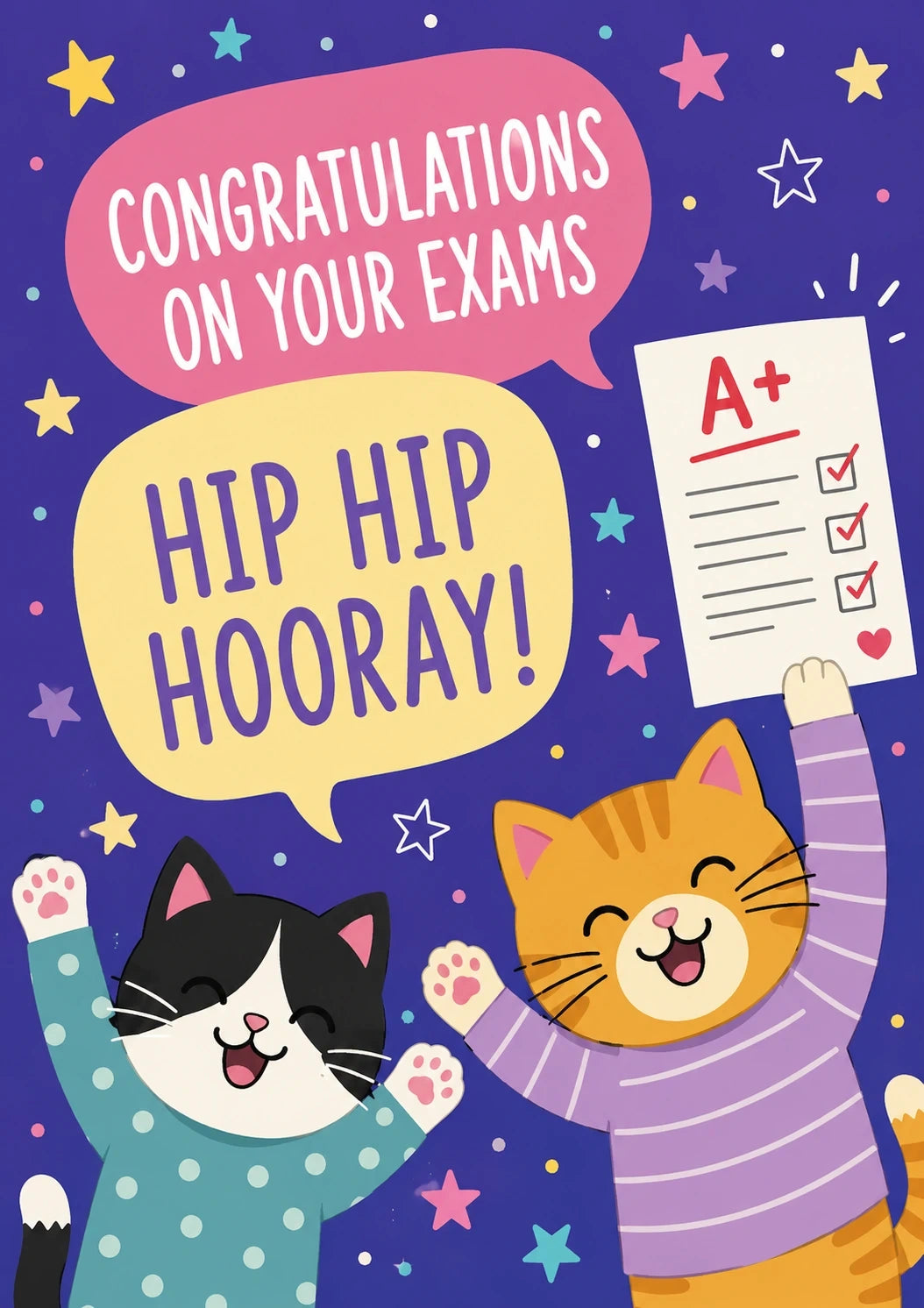 Congratulations - Personalised Card — with punch holes