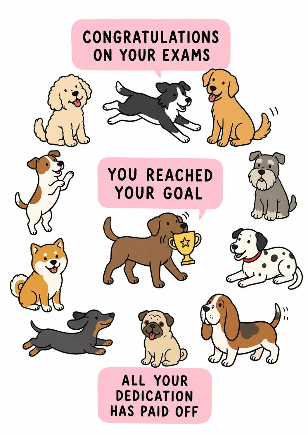 Congratulations - Personalised Card — with punch holes