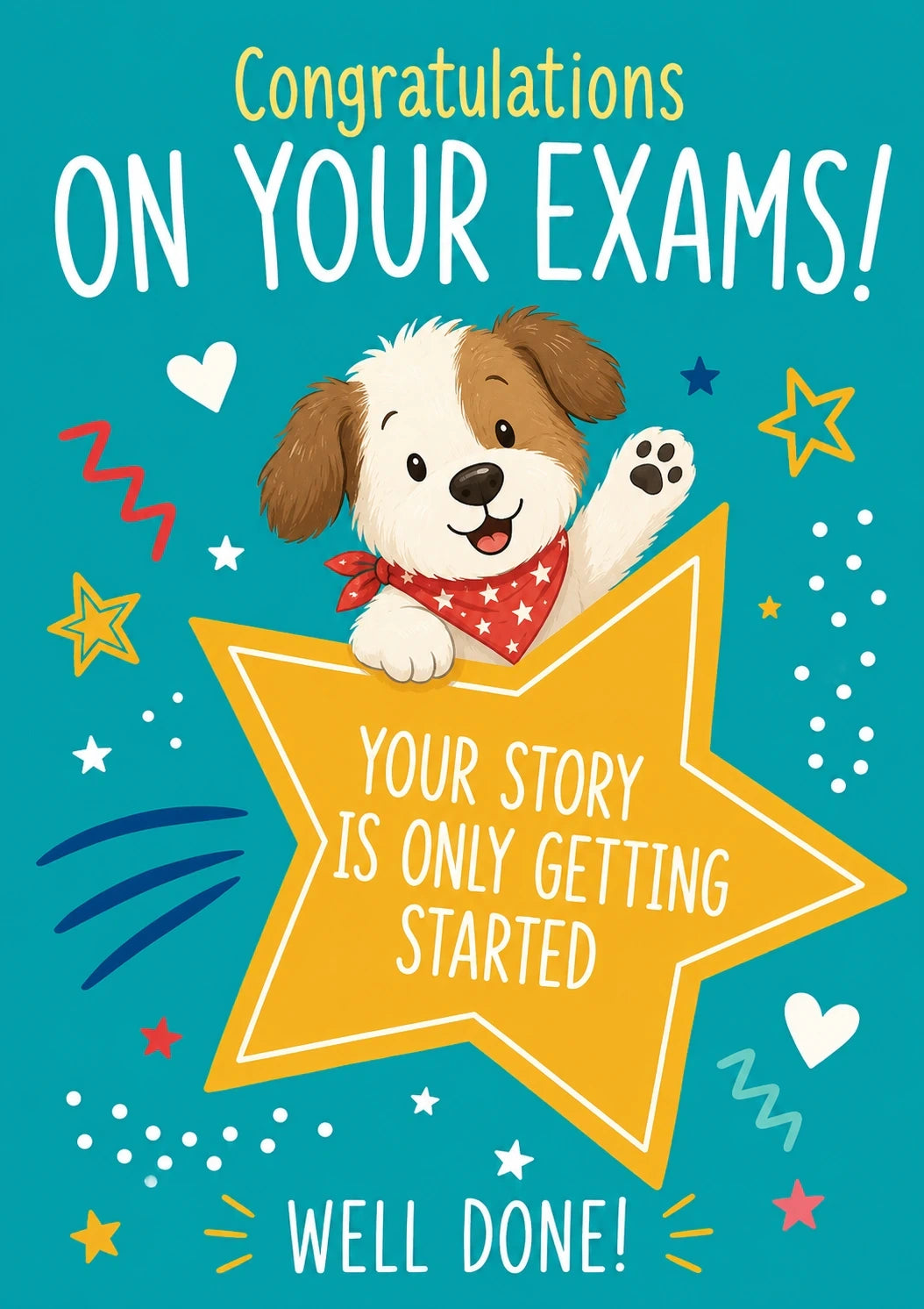 Congratulations - Personalised Card — with punch holes