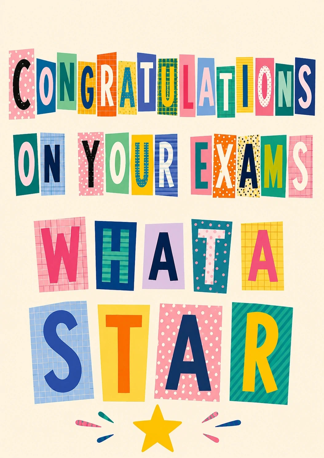 Congratulations - Personalised Card — with punch holes
