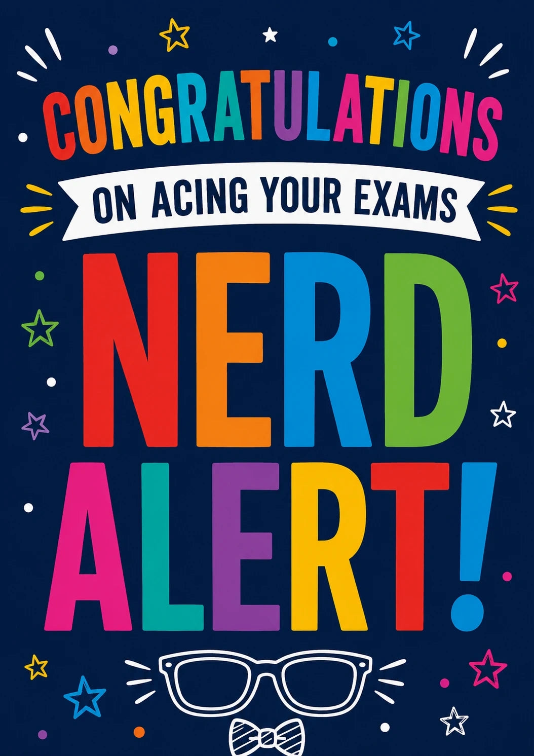 Congratulations - Personalised Card — with punch holes