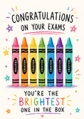 Load image into Gallery viewer, Funny Bright Crayons You're the Brightest Congratulations Card
