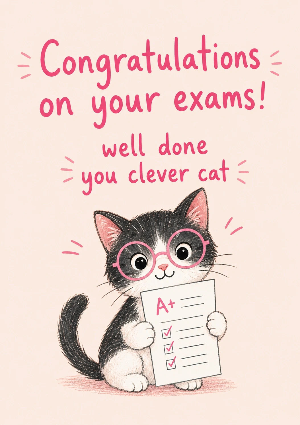 Congratulations - Personalised Card — with punch holes