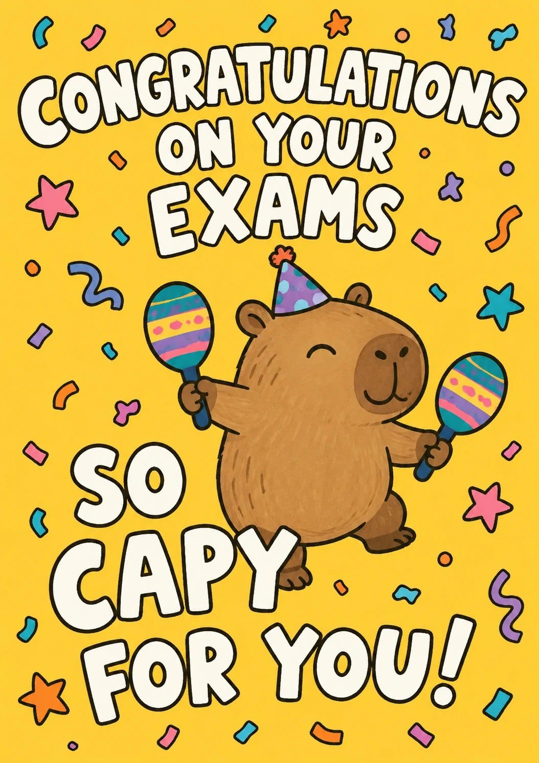 Congratulations - Personalised Card — with punch holes