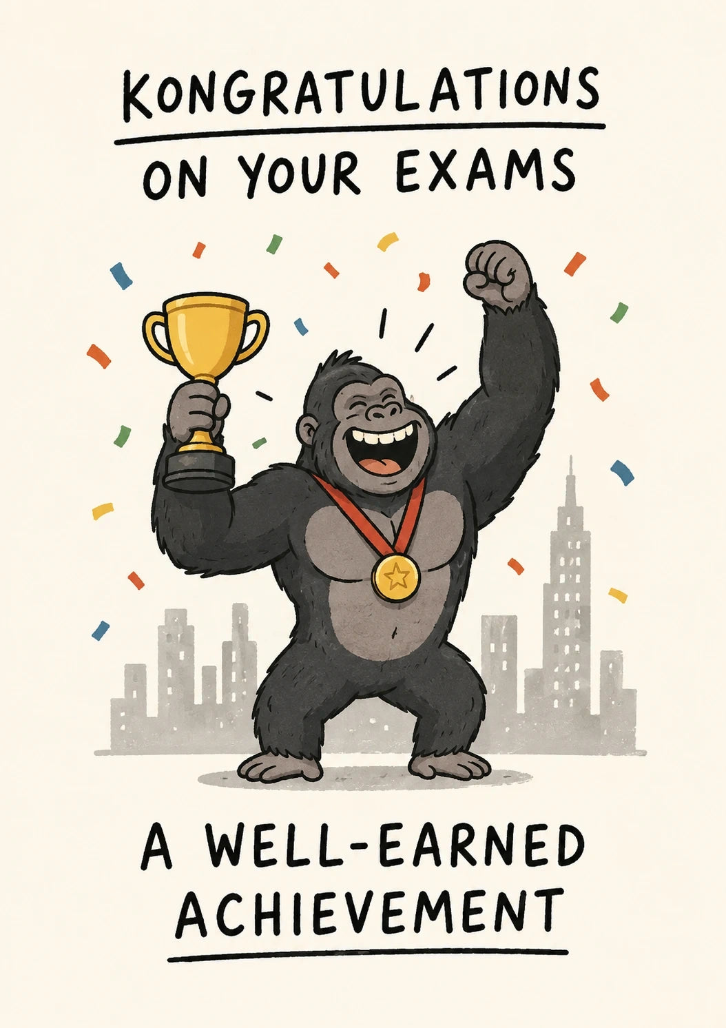 Congratulations - Personalised Card — with punch holes