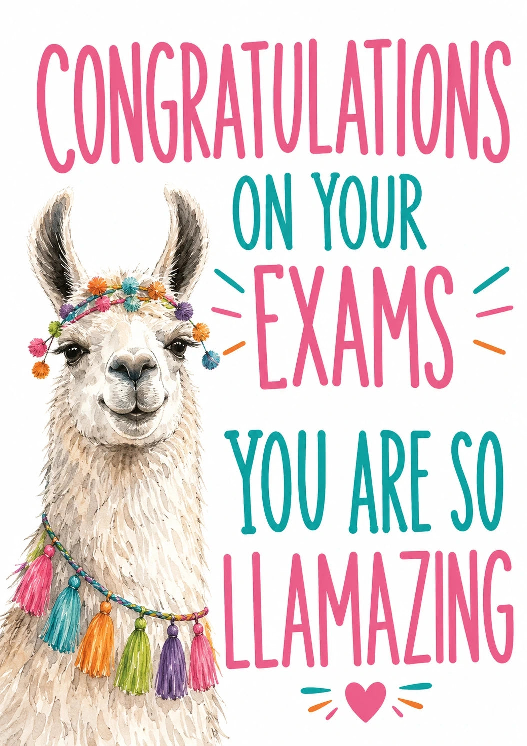 Congratulations - Personalised Card — with punch holes