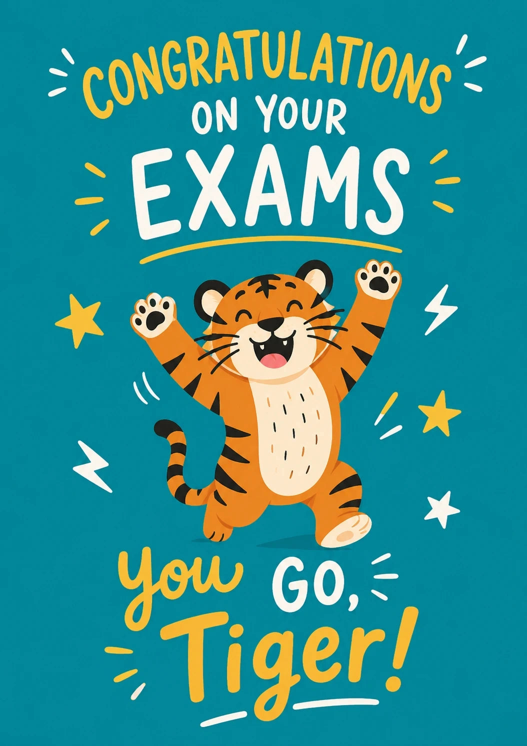 Congratulations - Personalised Card — with punch holes