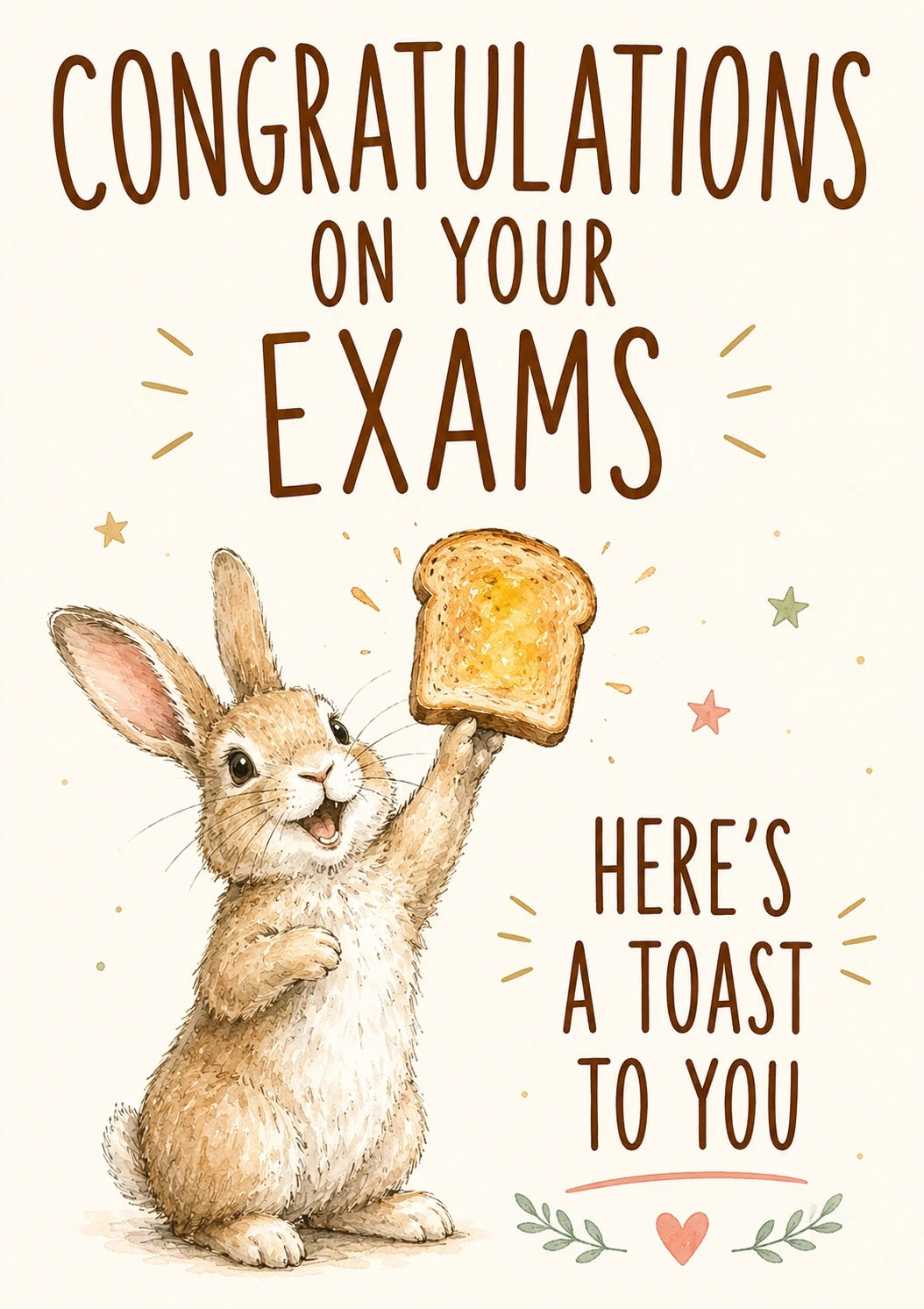 Congratulations - Personalised Card — with punch holes
