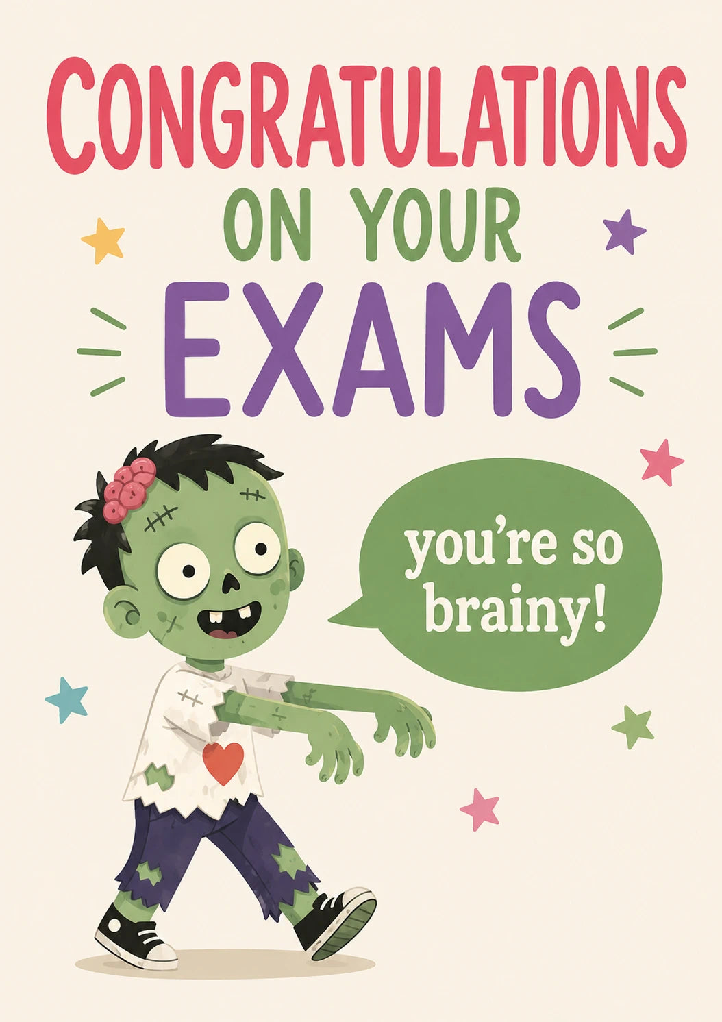 Funny Zombie You're So Brainy Congratulations Card
