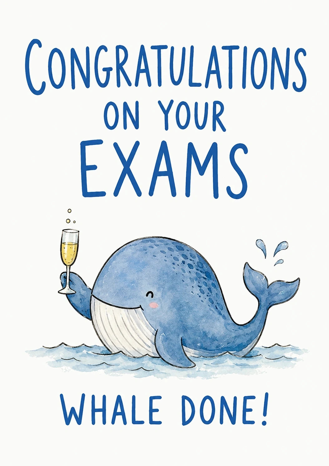 Congratulations - Personalised Card — with punch holes
