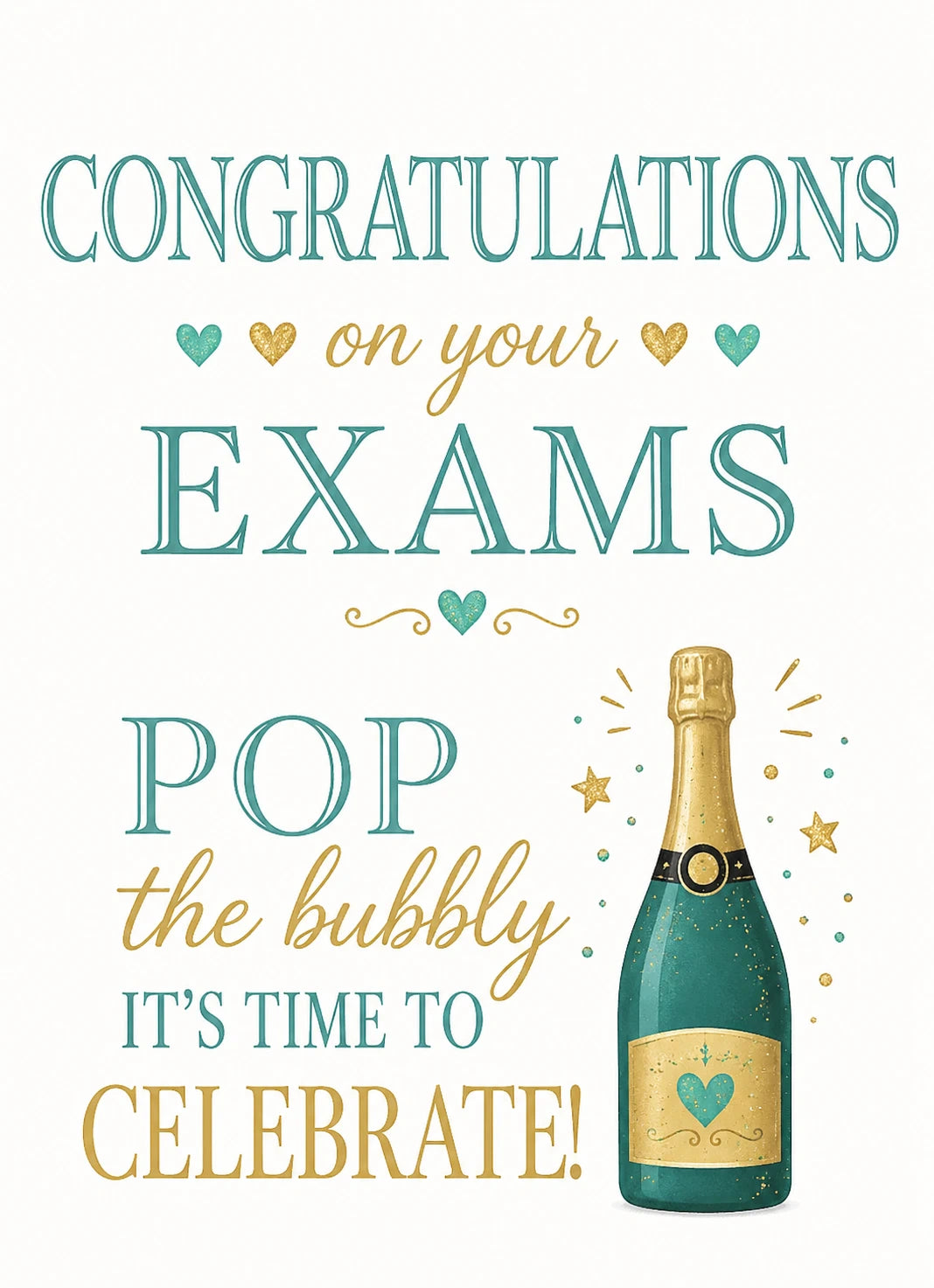 Pop the Bubbly Champagne Congratulations Card
