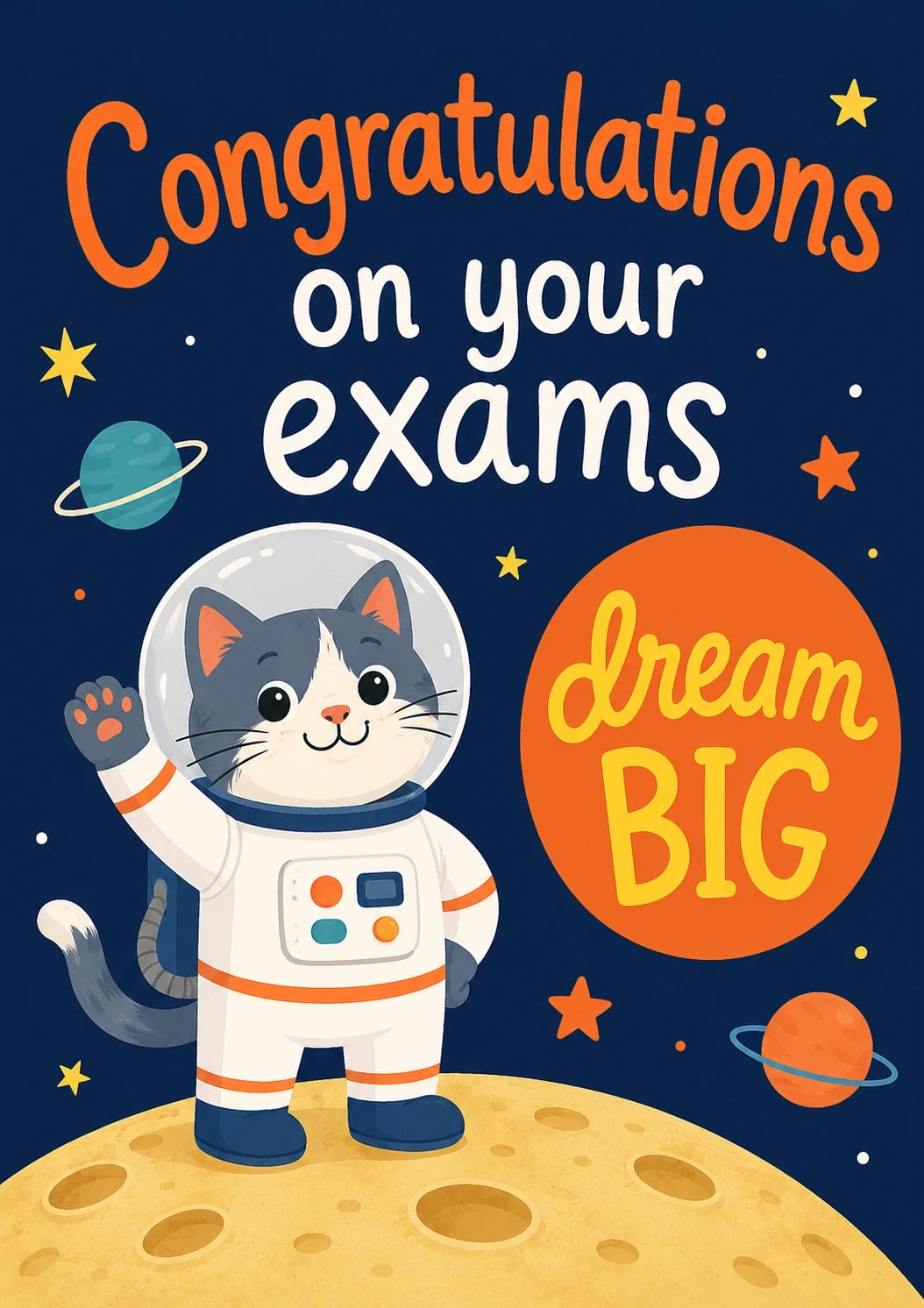 Congratulations - Personalised Card — with punch holes