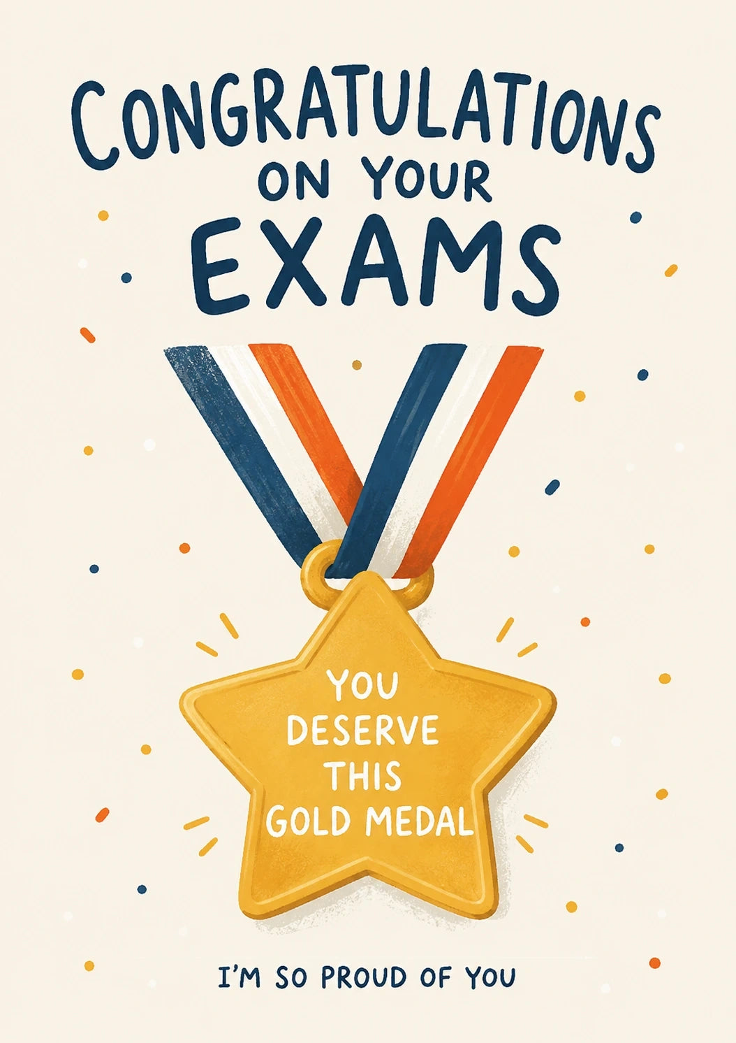 Congratulations - Personalised Card — with punch holes