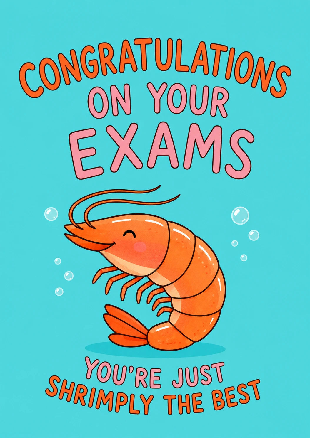Funny Shrimply The Best Shrimp Congratulations Card