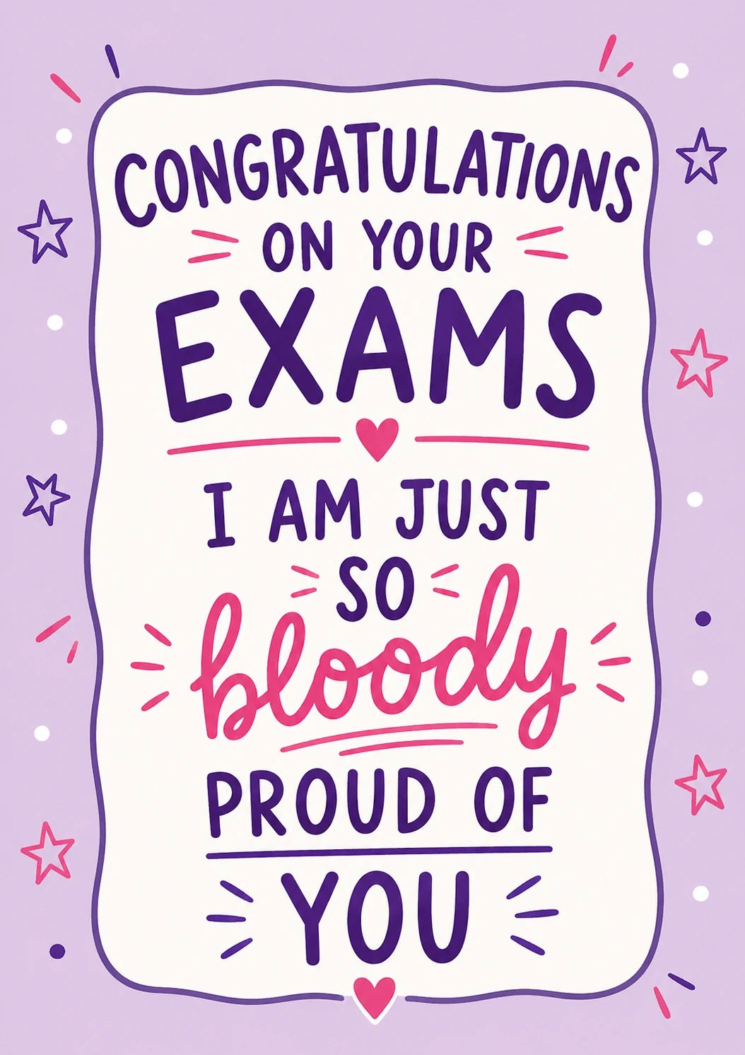 Congratulations - Personalised Card — with punch holes