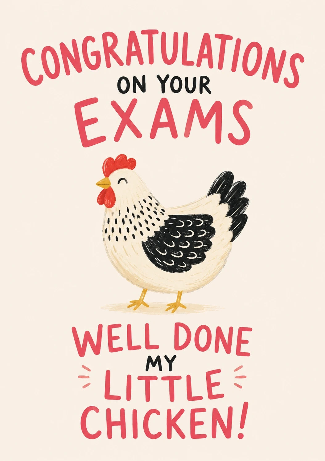 Congratulations - Personalised Card — with punch holes