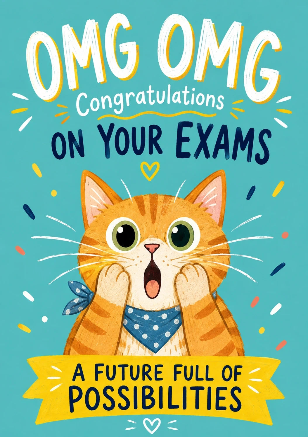Congratulations - Personalised Card — with punch holes