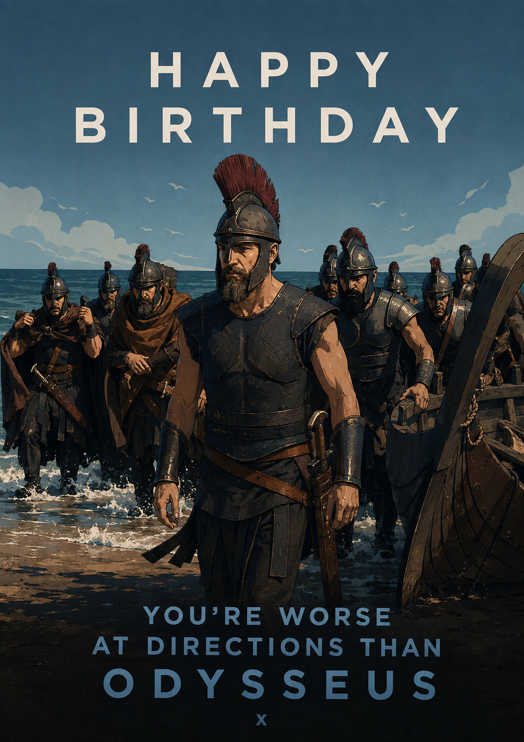 Funny Worse at Directions Than Odysseus Birthday Card for Him