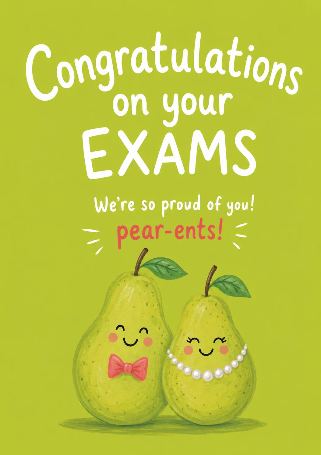 Funny Pear-ents Proud Pun Congratulations Card