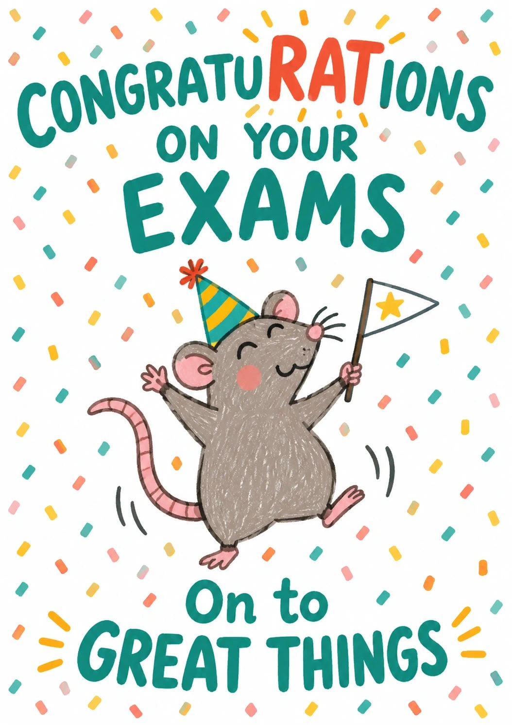 Congratulations - Personalised Card — with punch holes