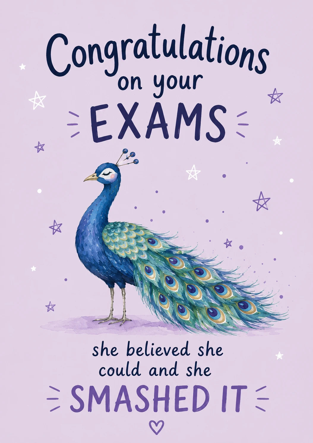 Peacock She Believed She Could Congratulations Card for Her