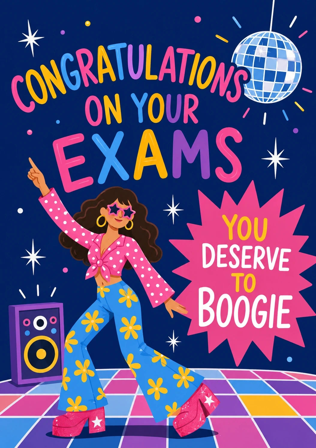 Congratulations - Personalised Card — with punch holes
