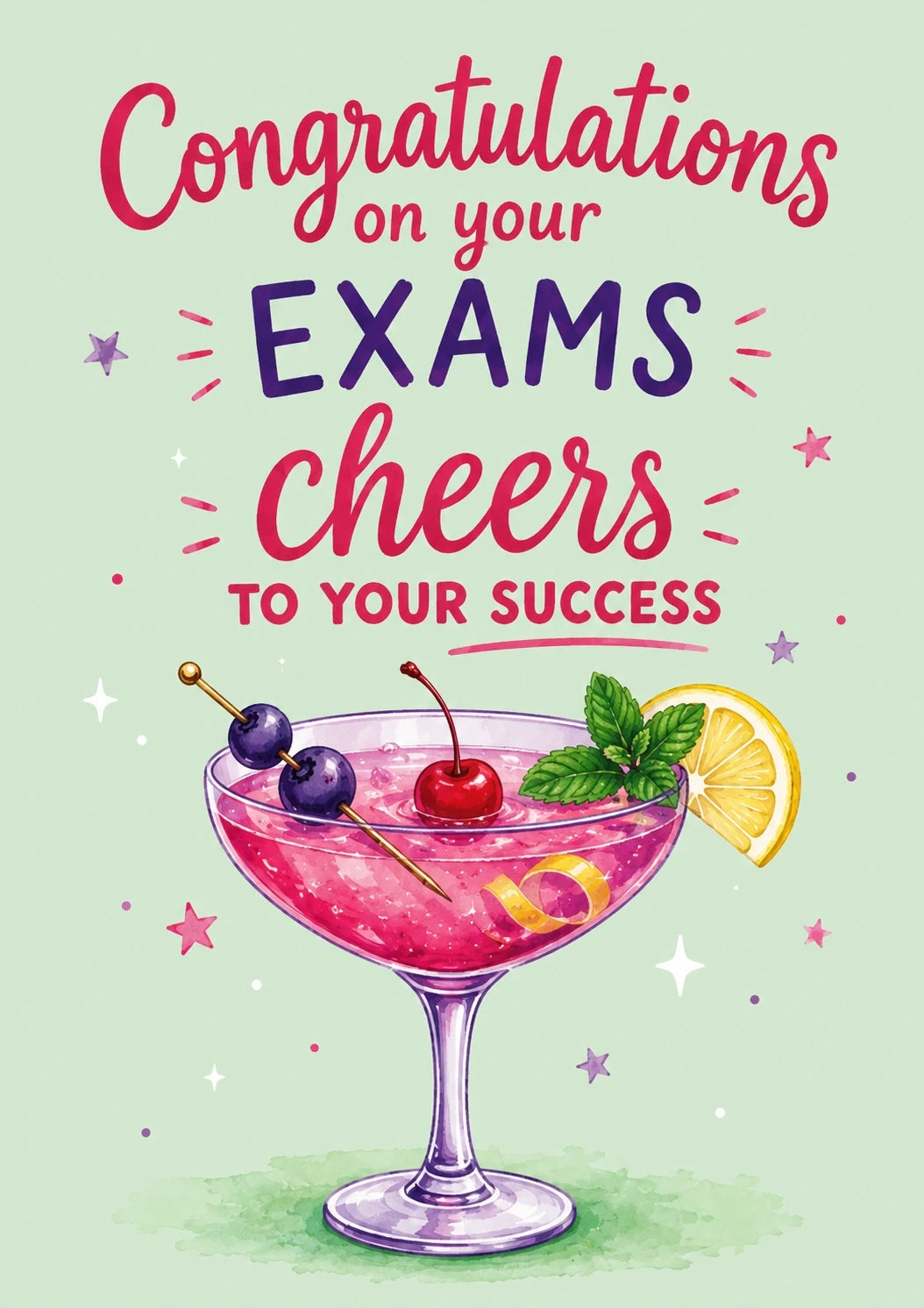 Congratulations - Personalised Card — with punch holes