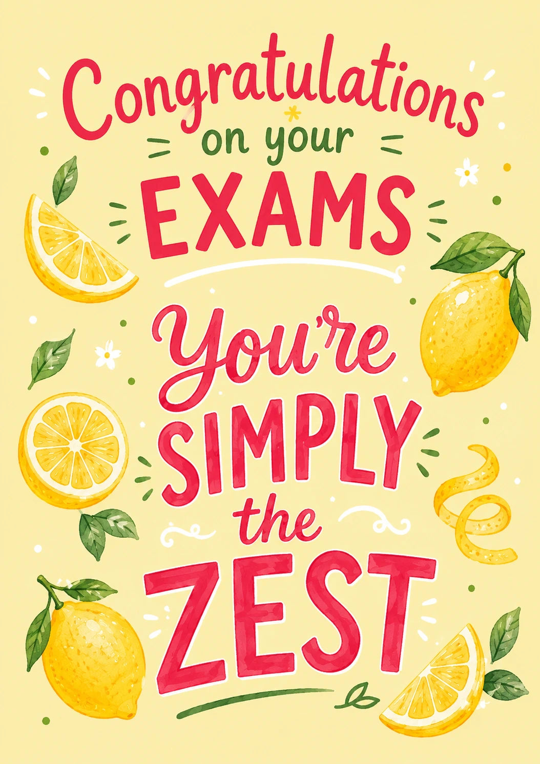 Funny Lemon Zest Simply the Zest Congratulations Card