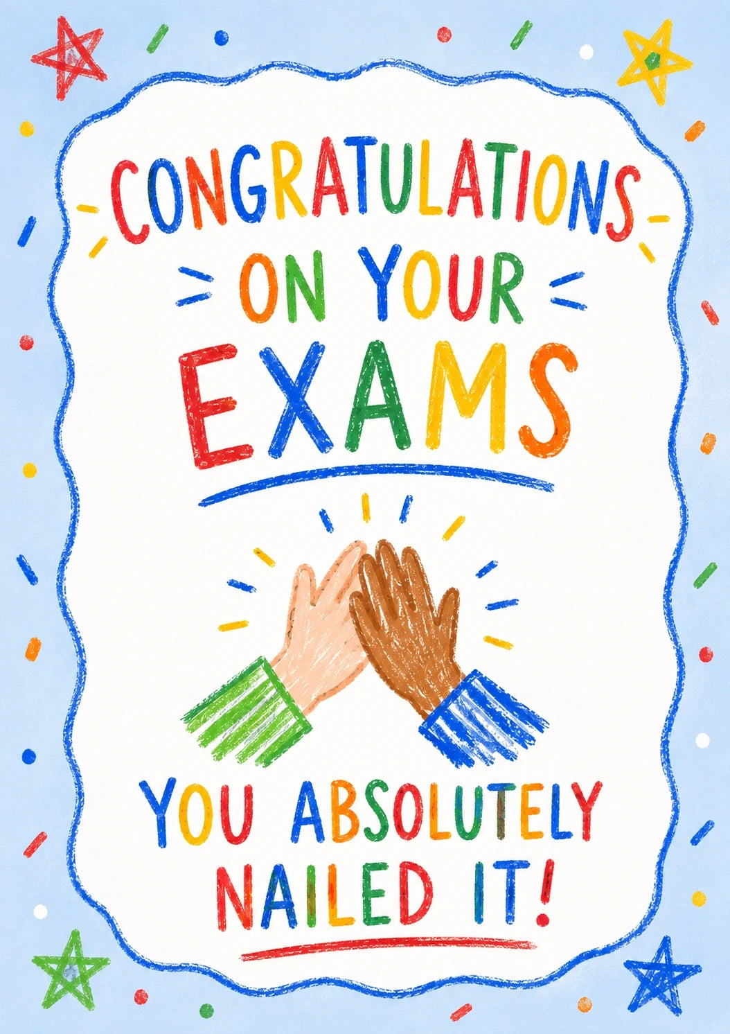 Congratulations - Personalised Card — with punch holes