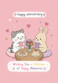 Load image into Gallery viewer, Anniversary - Personalised Card — with punch holes
