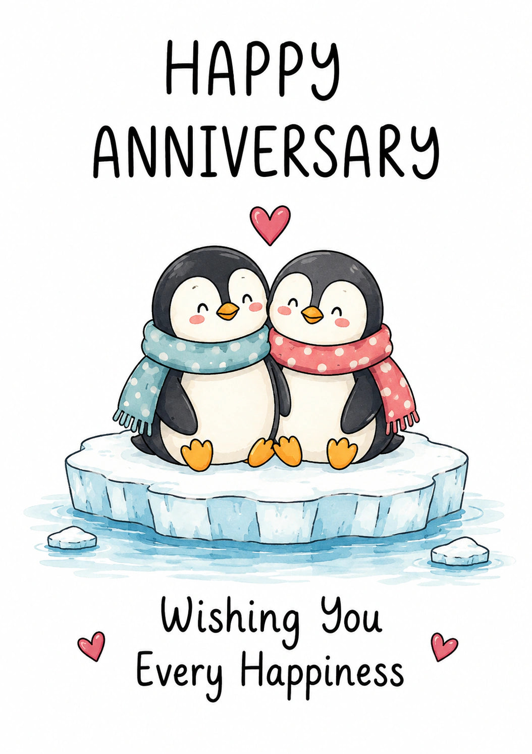 Anniversary - Personalised Card — with punch holes