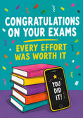 Load image into Gallery viewer, Books and Phone You Did It Congratulations Card
