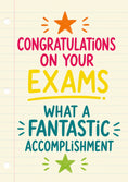 Load image into Gallery viewer, Lined Notebook Star Burst Exam Congratulations Card
