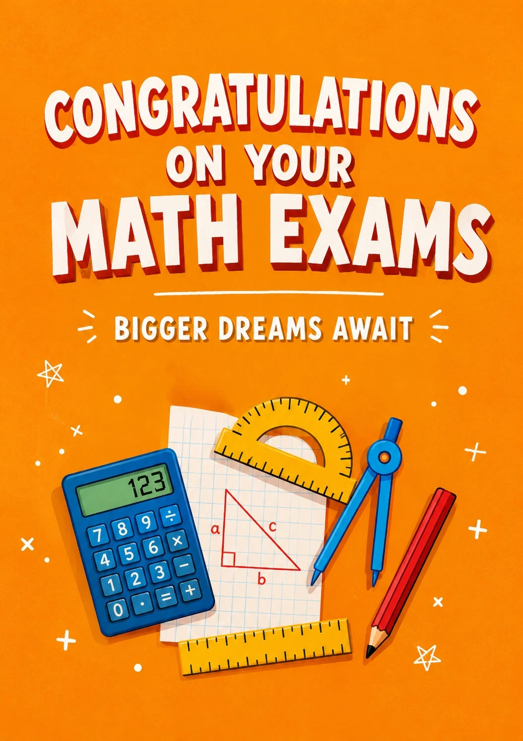 Congratulations - Personalised Card — with punch holes