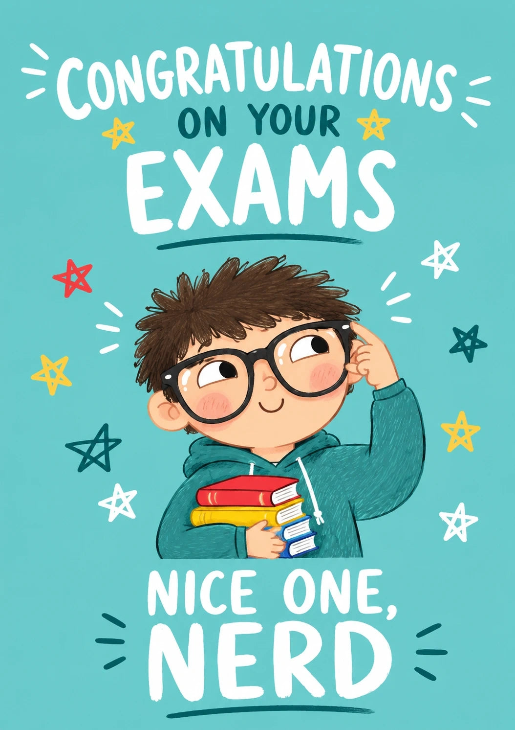 Congratulations - Personalised Card — with punch holes