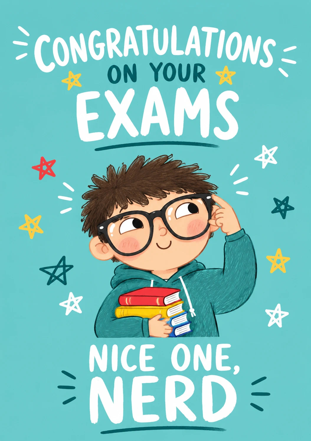 Funny Nice One Nerd Exam Results Congratulations Card for Him